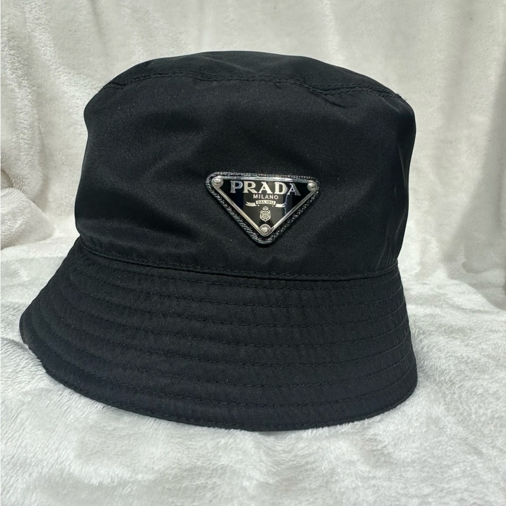 Black PRADA bucket hat